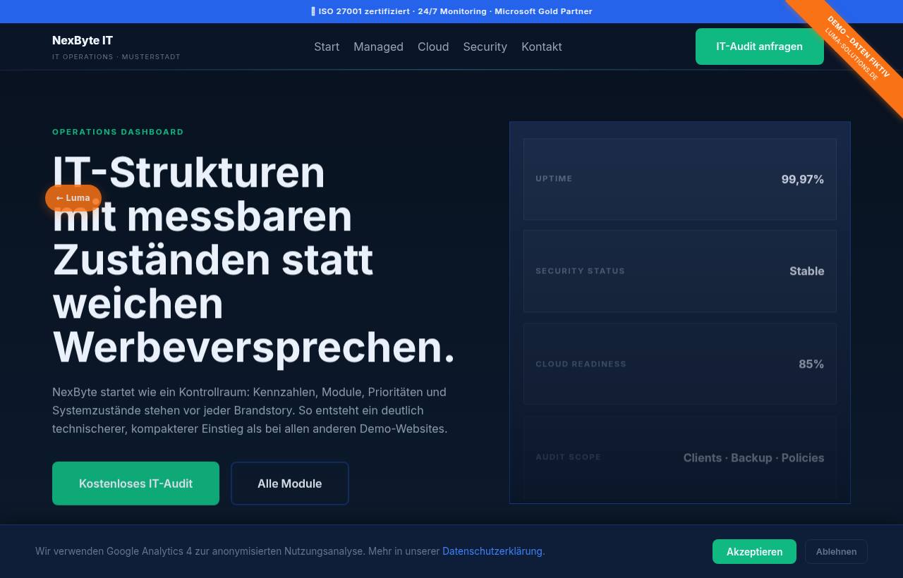 Demo-Website NexByte IT Solutions