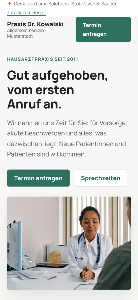 Dieselbe Demo am Handy